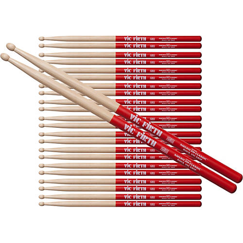 American Classic Vic Grip Hickory Drum Sticks 12 Pack