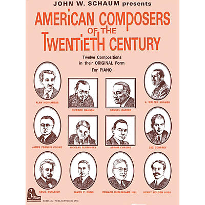 SCHAUM American Composers Of 20th Cen Educational Piano Series Softcover