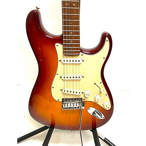 Fender American Deluxe Ash Stratocaster Solid Body Electric Guitar Tobacco Burst