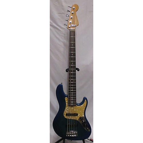 Fender American Deluxe Jazz Bass V 5 String Electric Bass Guitar Blue Burst