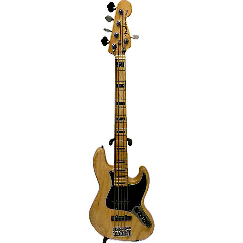 Fender American Elite Jazz Bass 5 String Electric Bass Guitar Natural