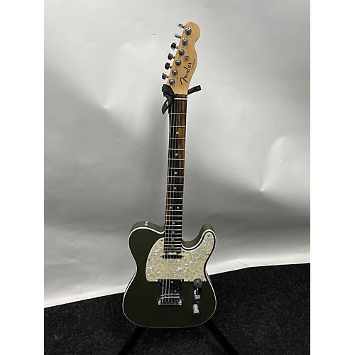 Fender American Elite Telecaster Solid Body Electric Guitar Satin Jade Pearl metallic