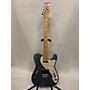 Used Fender American Elite Thinline Telecaster Hollow Body Electric Guitar Mystic Ice Blue