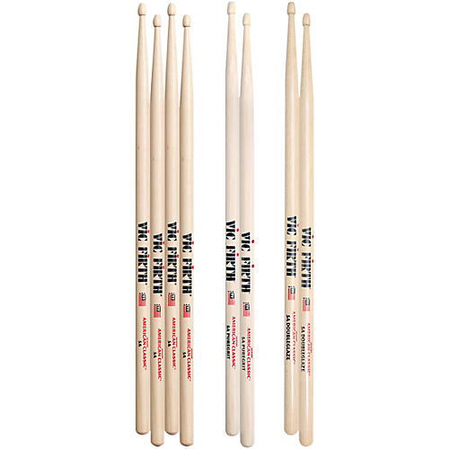American Hickory, PureGrit and DoubleGlaze Drum Stick 4-Pack