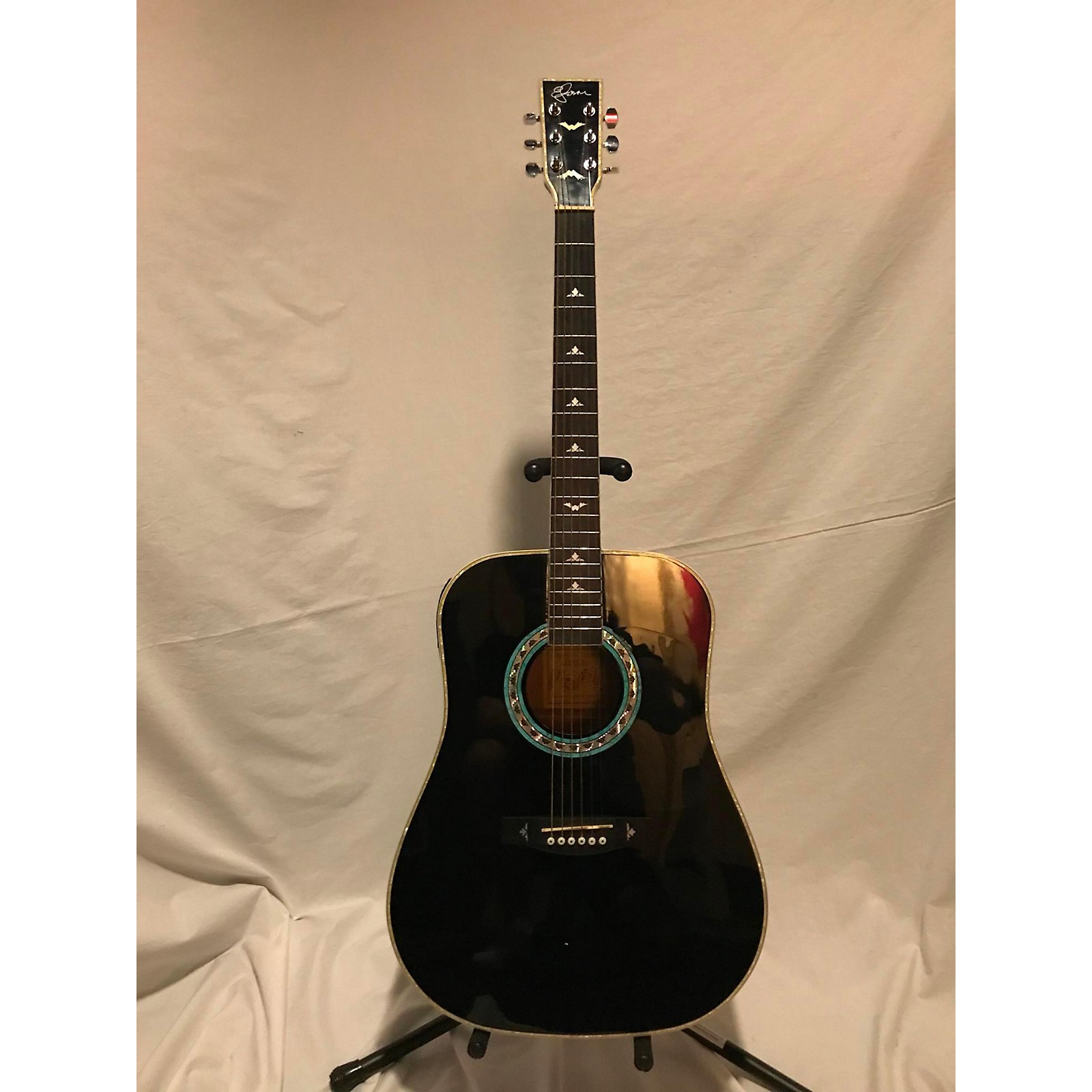 Used Esteban American Legacy Turquoise Acoustic Electric Guitar Black