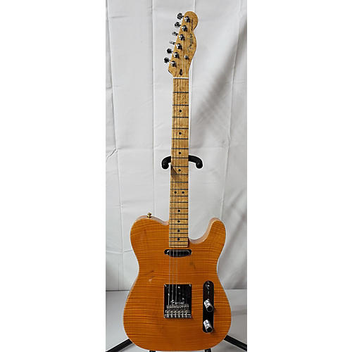 Fender American Select Flame Maple Carved Top Telecaster Solid Body Electric Guitar Amber