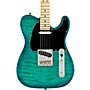 Fender American Showcase QMT Telecaster Maple Fingerboard Electric Guitar Aqua Marine Metallic