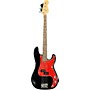 Used Fender American Standard Precision Bass Electric Bass Guitar black and red