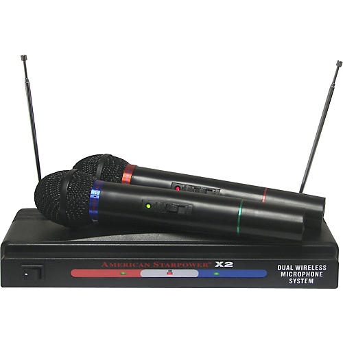 American Starpower X2 Dual VHF Wireless Microphone System