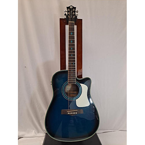 randy jackson blue acoustic guitar