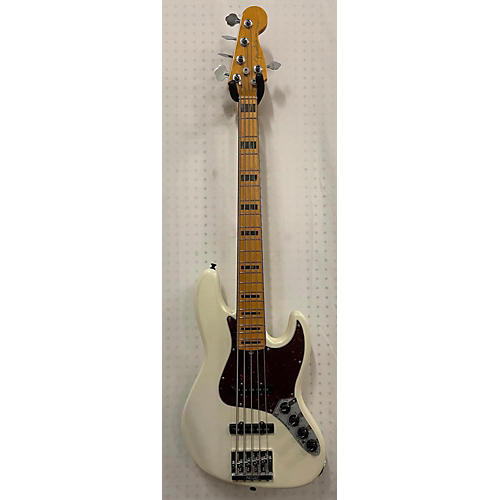 Fender American Ultra Jazz Bass V Electric Bass Guitar Olympic Pearl