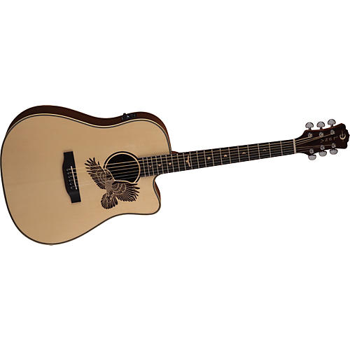 Americana Cutaway Acoustic-Electric Guitar  (Eagle Laser Etch)