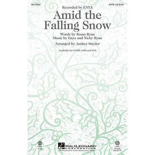 Hal Leonard Amid the Falling Snow SAB by Enya Arranged by Audrey Snyder