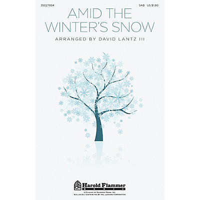 Shawnee Press Amid the Winter's Snow SAB arranged by David Lantz III