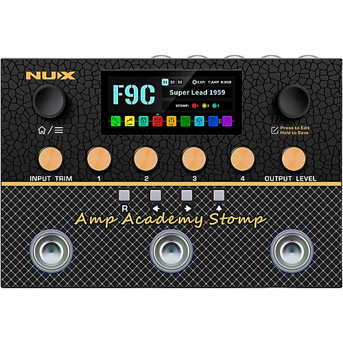 NUX Amp Academy Stomp Compact Modeler and Amp Profile Loader Pedal Black