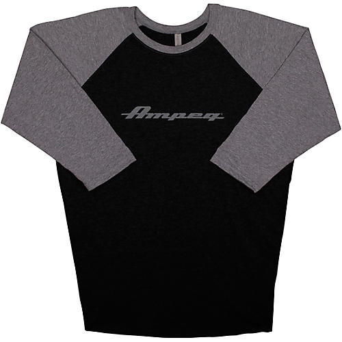 Ampeg Ampeg Raglan Black Sleeve Shirt - Grey Medium Black/Gray