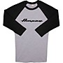 Ampeg Ampeg Raglan Black Sleeve Shirt - White Large Black and White