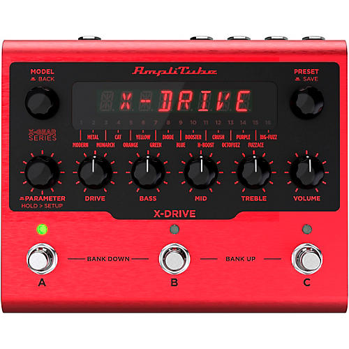 IK Multimedia AmpliTube X-DRIVE Distortion Effects Pedal Condition 1 - Mint Red