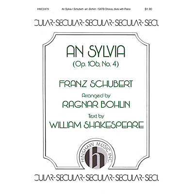 Hinshaw Music An Sylvia (Op. 106, No. 4) SATB arranged by Ragnar Bohlin