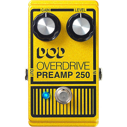 DOD Analog Overdrive Preamp 250 Guitar Effects Pedal with True-Bypass and LED