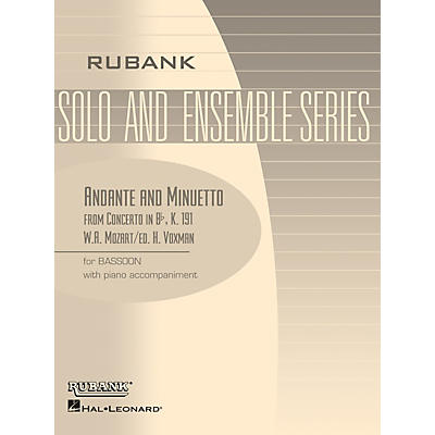 Rubank Publications Andante and Menuetto (from Conc in Bb, K.191) Rubank Solo/Ensemble Sheet Series