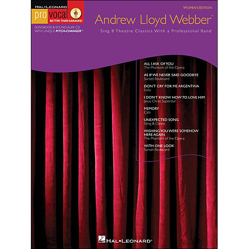 Andrew Lloyd Webber Pro Vocal Series Women's Edition Book/CD Volume 10