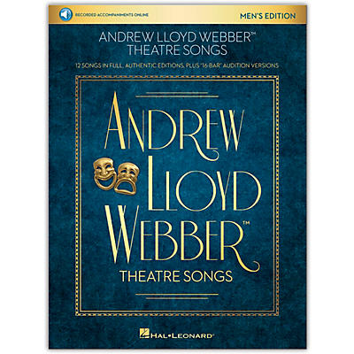 Hal Leonard Andrew Lloyd Webber Theatre Songs - Men's Edition Vocal Collection Book/Audio Online