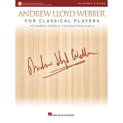 Hal Leonard Andrew Lloyd Webber for Classical Players - Clarinet and Piano Book/Audio Online