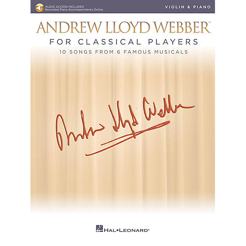 Hal Leonard Andrew Lloyd Webber for Classical Players - Violin and Piano Book/Audio Online