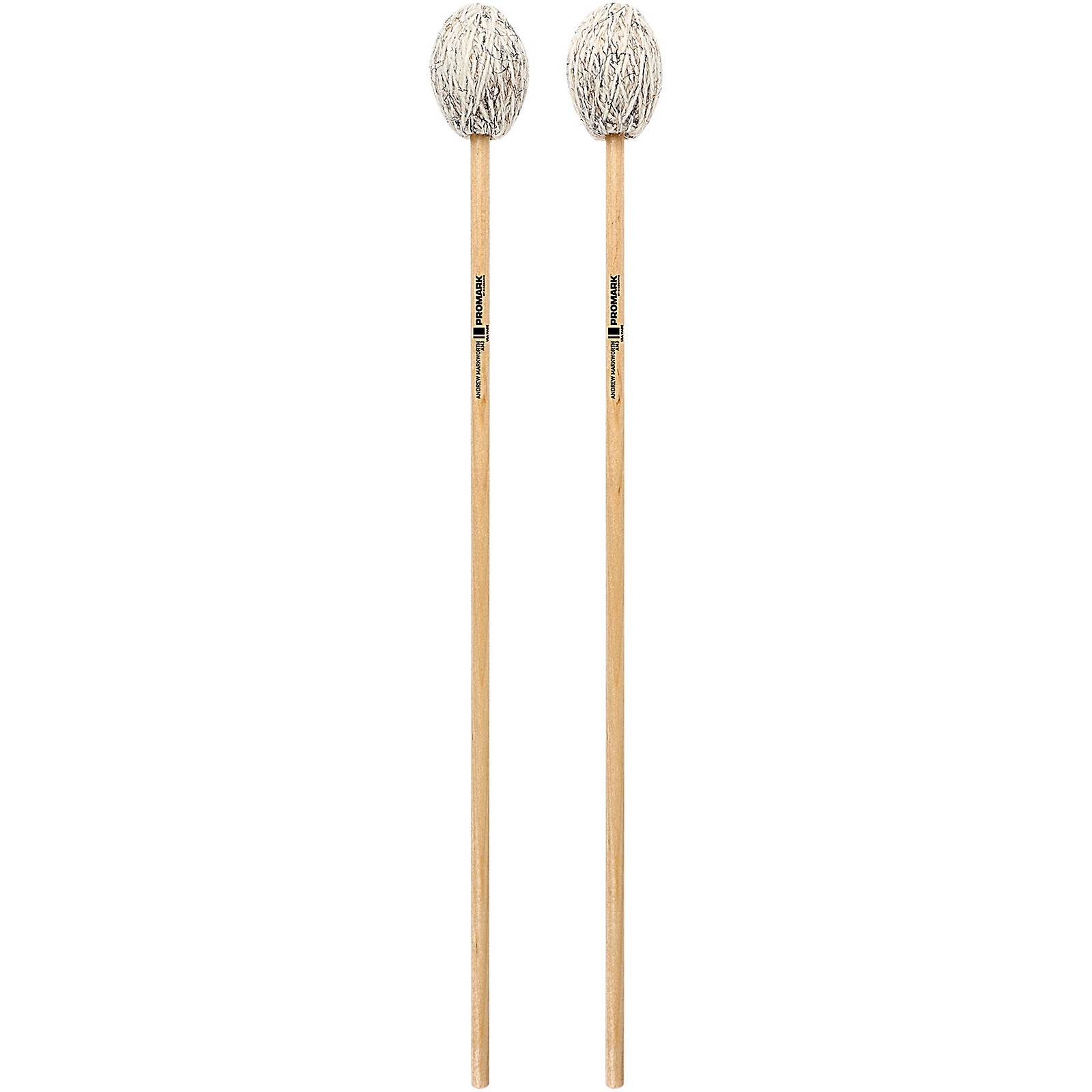 Promark Andrew Markworth Birch Handle Marimba Mallets Medium Hard Grey