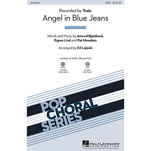 Hal Leonard Angel in Blue Jeans SAB by Train Arranged by Ed Lojeski