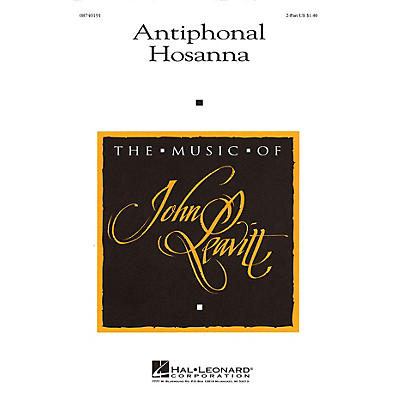 Hal Leonard Antiphonal Hosanna 2PT/PERCUSSION composed by John Leavitt