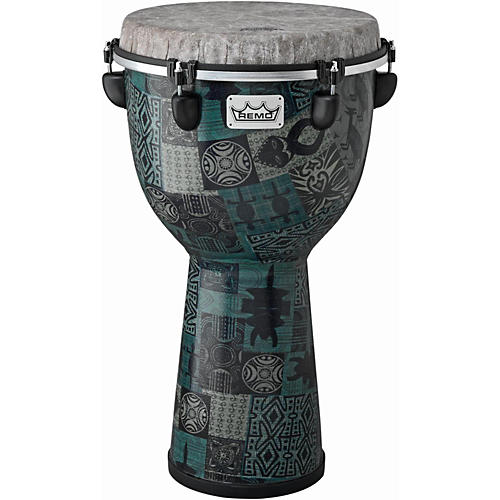 Remo Apex Djembe 12 in. Green Kinte Kloth