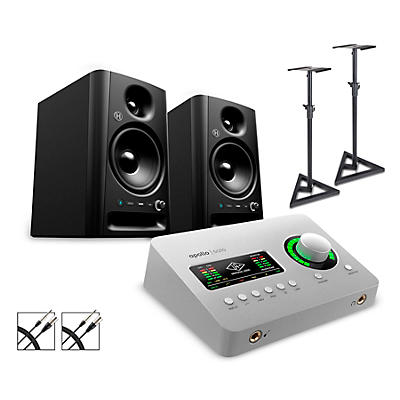 Universal Audio Apollo Solo Thunderbolt With Harbinger Studio Monitor Pair, Stands & Cables -