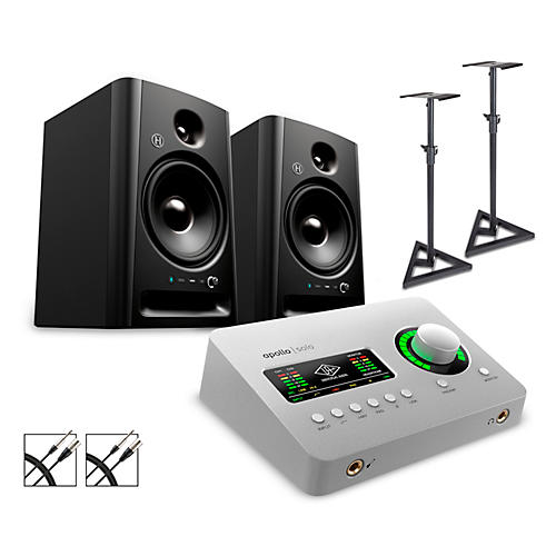 Universal Audio Apollo Solo Thunderbolt With Harbinger Studio Monitor Pair, Stands & Cables - SM508