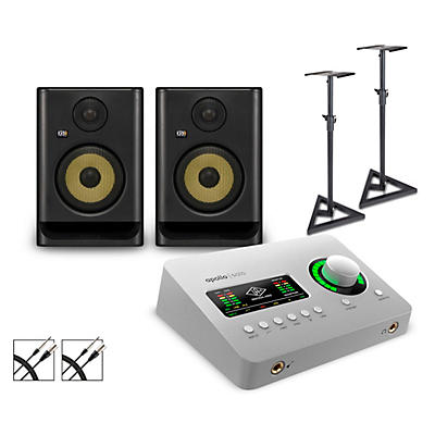 Universal Audio Apollo Solo USB Heritage Edition With KRK ROKIT G5 Studio Monitor Pair (Stands & Cables Included) -