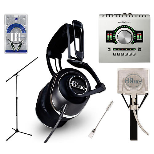 Apollo Twin DUO Black Lola Headphones and Spark Mic Package