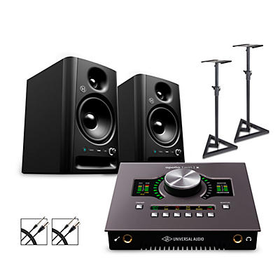 Universal Audio Apollo Twin X Duo with Harbinger Studio Monitor Pair (Stands & Cables Included)