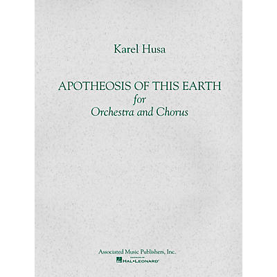 Associated Apotheosis of This Earth (Full Score) Study Score Series Composed by Karel Husa