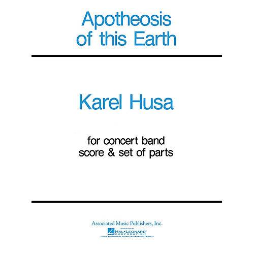Associated Apotheosis of This Earth (Score and Parts) Concert Band Level 4-5 Composed by Karel Husa