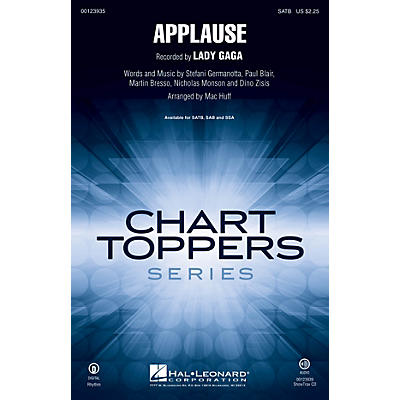 Hal Leonard Applause SATB by Lady Gaga arranged by Mac Huff