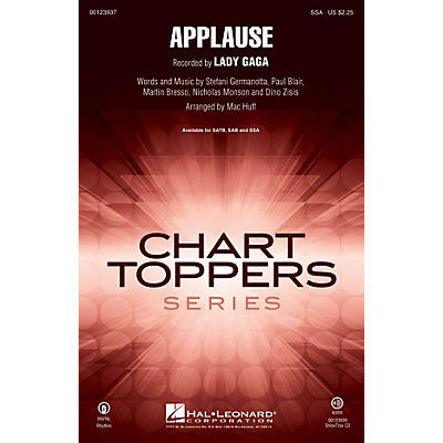 Hal Leonard Applause SSA by Lady Gaga arranged by Mac Huff