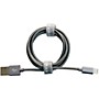 Tera Grand Apple MFi Certified - Lightning to USB Braided Cable with Aluminum Housing 4 ft. Gray