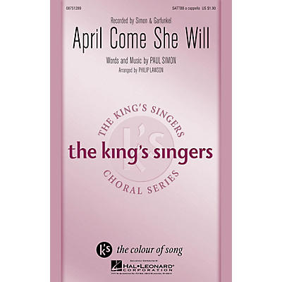 Hal Leonard April Come She Will SATTBB A Cappella by Simon & Garfunkel arranged by Philip Lawson