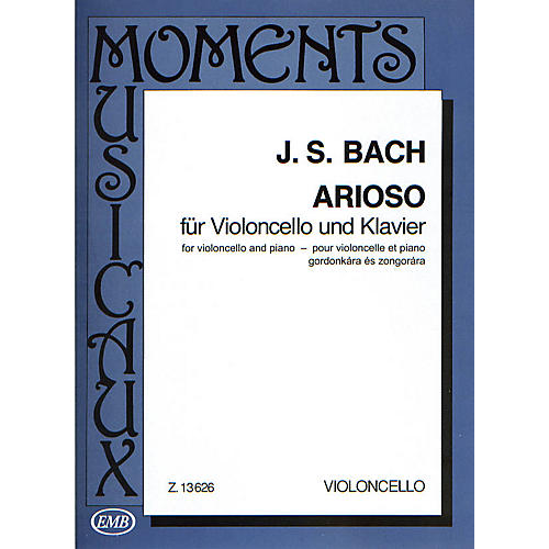 Arioso (Cello and Piano) EMB Series Composed by Johan Sebastian Bach