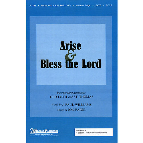 Hal Leonard Arise And Bless The Lord SATB