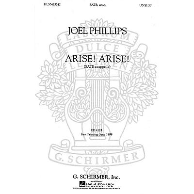 G. Schirmer Arise! Arise! (SATB a cappella) SATB a cappella composed by English Folksong