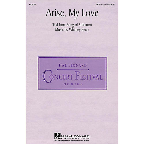 Arise, My Love SATB a cappella composed by Whitney Berry