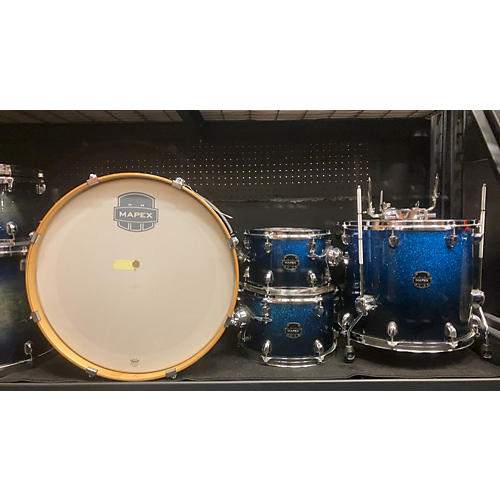 Mapex Armory Series Drum Kit Blue Sparkle fade