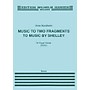 Music Sales Arne Nordheim: Music To Two Fragments By Shelley CHORAL SCORE